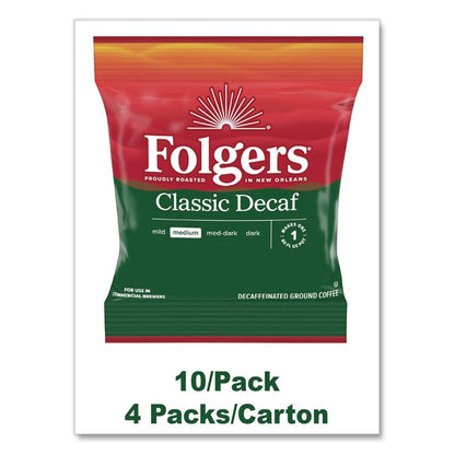 Coffee Filter Packs, Decaffeinated Classic Roast, 9/10oz, 10/Pack, 4 Packs/Carton