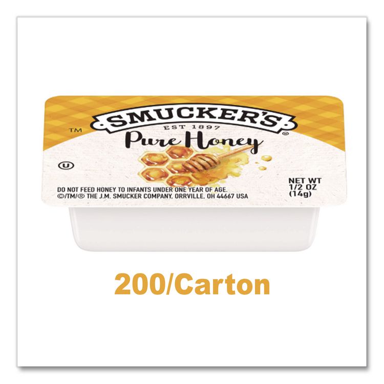 Smucker's Honey, Single Serving Packs, 0.5 oz, 200/Carton