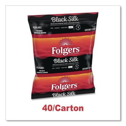 Coffee Filter Packs, Black Silk, 1.4 oz Pack, 40Packs/Carton