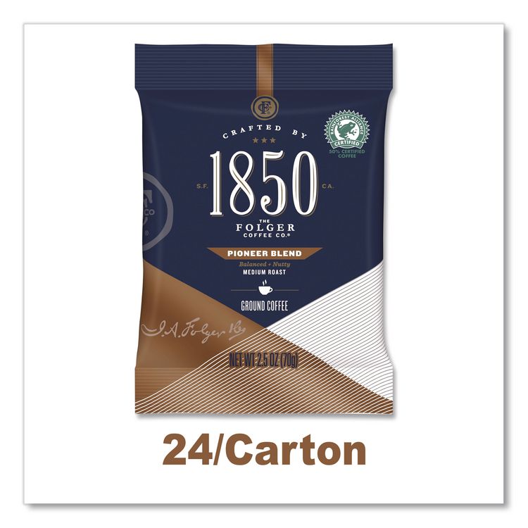 Pioneer Blend Coffee Fraction Packs, 2.5 oz Pack, 24 Packs/Carton
