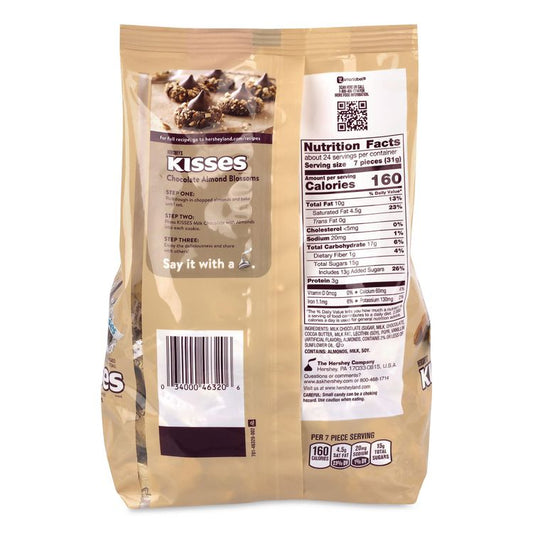 KISSES Milk Chocolate with Almonds, Party Pack, 26.5 oz Bag