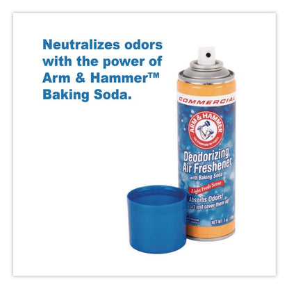Baking Soda Air Freshener, Light Fresh, 7 oz Aerosol Spray, 12/Carton