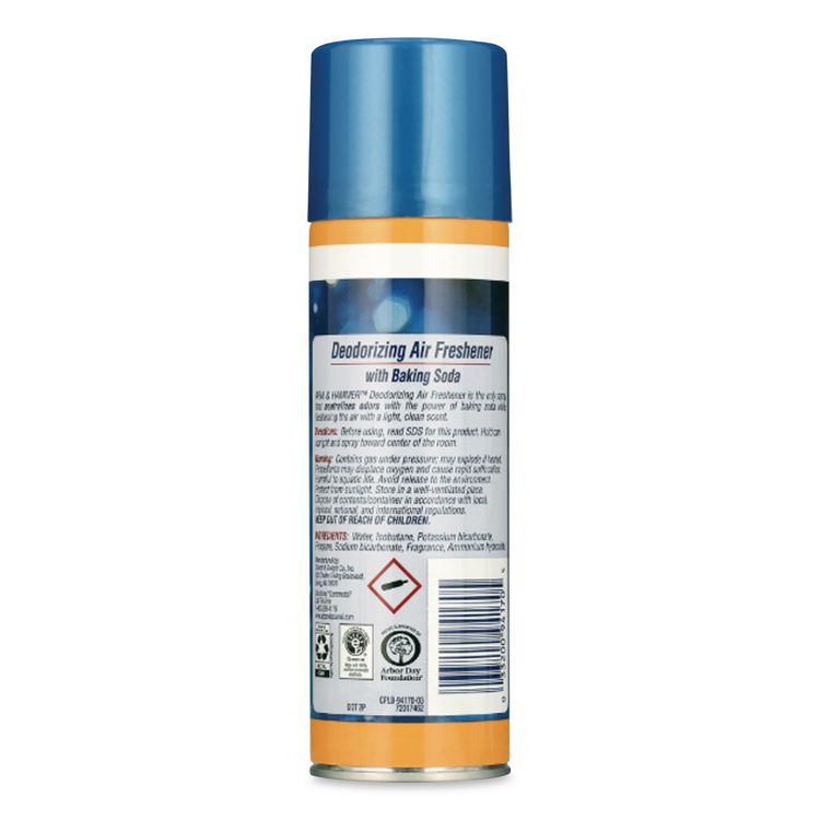 Baking Soda Air Freshener, Light Fresh, 7 oz Aerosol Spray, 12/Carton