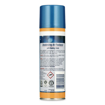 Baking Soda Air Freshener, Light Fresh, 7 oz Aerosol Spray, 12/Carton