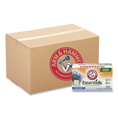 Essentials Dryer Sheets, Mountain Rain Scent, 144 Sheets/Box, 6 Boxes/Carton