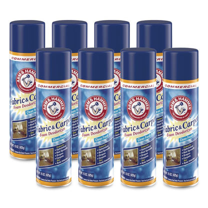 Fabric and Carpet Foam Deodorizer, Fresh, 15 oz Aerosol Spray, 8/Carton