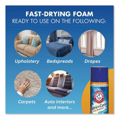 Fabric and Carpet Foam Deodorizer, Fresh, 15 oz Aerosol Spray