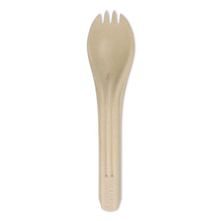 NoTree Cutlery, Light Mediumweight, Spork, Paper, Natural, 1,000/Carton