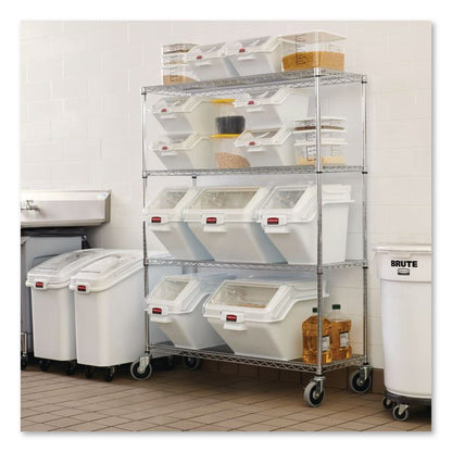 ProSave Mobile Ingredient Bin, 20.57 gal, 13.13 x 29.25 x 28, White, Plastic