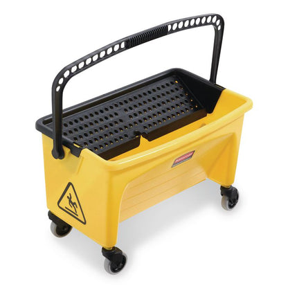 HYGEN Press Wring Bucket for Microfiber Flat Mops, 43 qt, Yellow