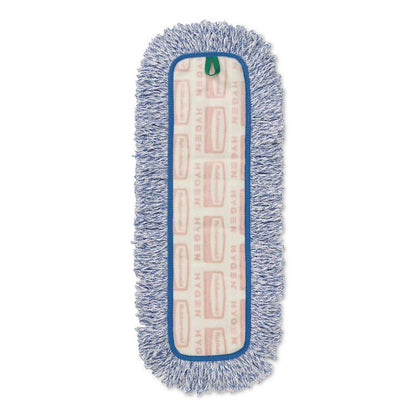 High Absorbency Mop Pad, Nylon/Polyester Microfiber, 18" Long, Blue