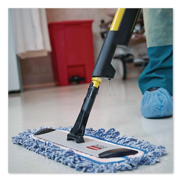 High Absorbency Mop Pad, Nylon/Polyester Microfiber, 18" Long, Blue