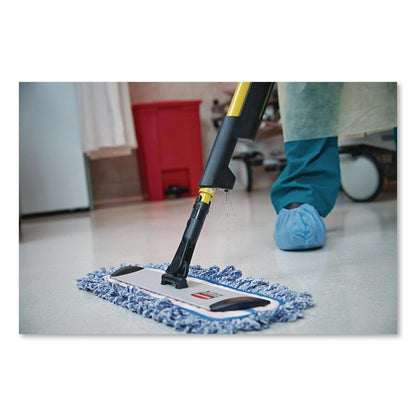 High Absorbency Mop Pad, Nylon/Polyester Microfiber, 18" Long, Blue