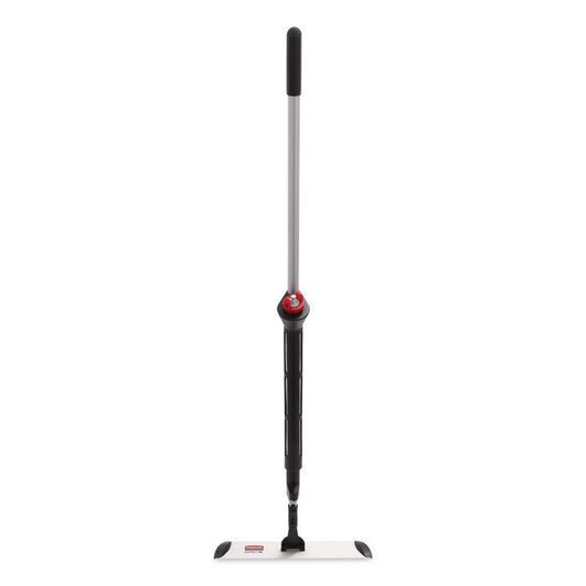 Pulse Microfiber Spray Mop System, 17" Microfiber Head, 52" Black Plastic Handle
