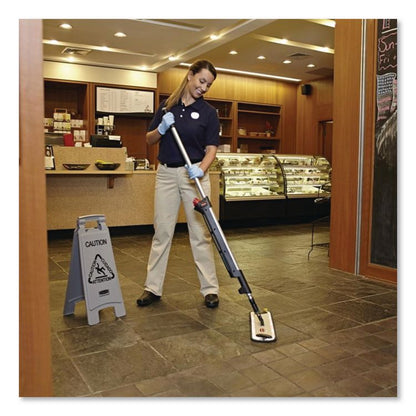 Pulse Microfiber Spray Mop System, 17" Microfiber Head, 52" Black Plastic Handle