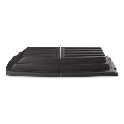 Hinged Dome Tilt Truck Lid, 31.75w x 61d x 8.75h, Black