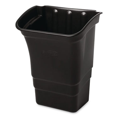 Optional Utility Cart Refuse/Utility Bin, 8 gal, Polyethylene, Black