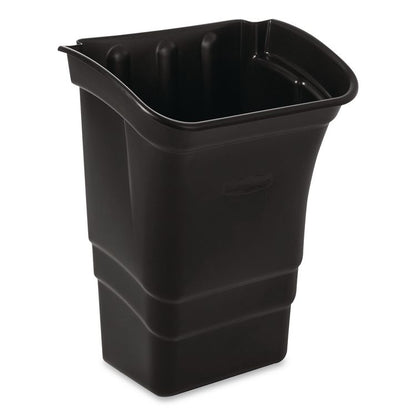 Optional Utility Cart Refuse/Utility Bin, 8 gal, Polyethylene, Black