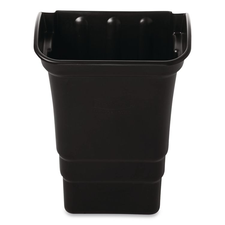 Optional Utility Cart Refuse/Utility Bin, 8 gal, Polyethylene, Black