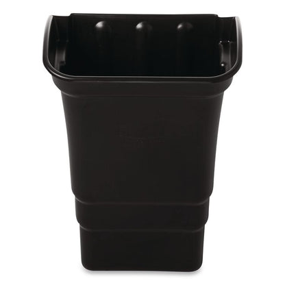 Optional Utility Cart Refuse/Utility Bin, 8 gal, Polyethylene, Black