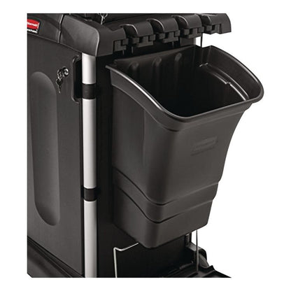 Optional Utility Cart Refuse/Utility Bin, 8 gal, Polyethylene, Black