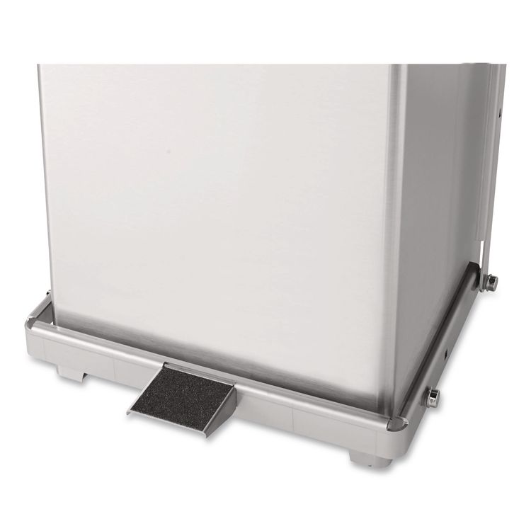 Defenders Heavy-Duty Steel Step Can, 25 gal, Stainless Steel, Stainless Steel