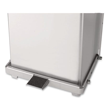 Defenders Heavy-Duty Steel Step Can, 25 gal, Stainless Steel, Stainless Steel