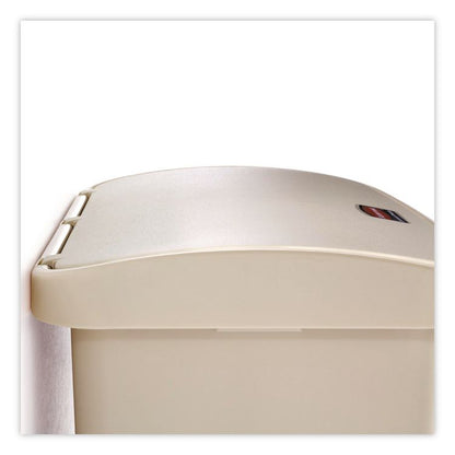 Streamline Resin Step-On Container, End Step Style, 4 gal, Resin, Beige