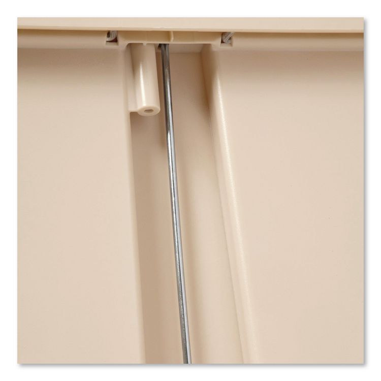 Streamline Resin Step-On Container, End Step Style, 4 gal, Resin, Beige