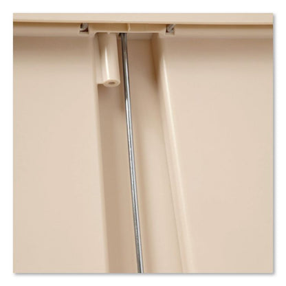 Streamline Resin Step-On Container, End Step Style, 4 gal, Resin, Beige