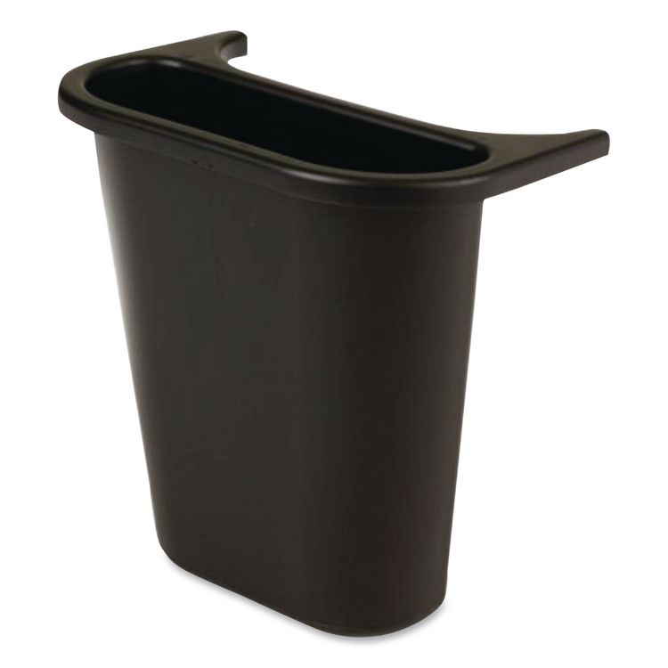 Saddle Basket Recycling Bin, Plastic, Black