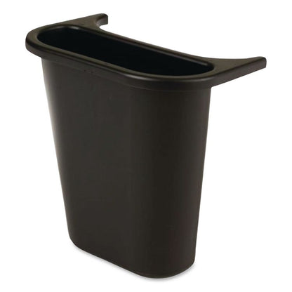 Saddle Basket Recycling Bin, Plastic, Black