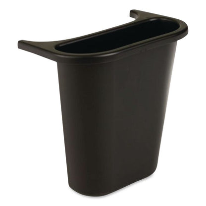 Saddle Basket Recycling Bin, Plastic, Black