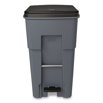 Brute Step-On Rollouts, 65 gal, Metal/Plastic, Gray