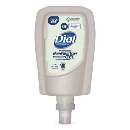 Antibacterial Gel Hand Sanitizer Refill for FIT Touch Free Dispenser, 1L Bottle, Fragrance-Free, 3/Carton
