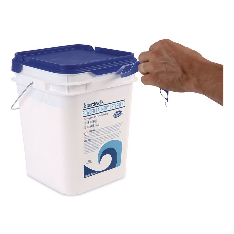 Powder Laundry Detergent, Low Foam, Crisp Clean Scent, 18 lb Pail