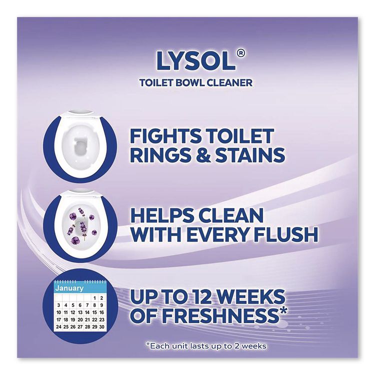 Click Gel Automatic Toilet Bowl Cleaner, Lavender and Cotton Blossom, 6/Box, 4 Boxes/Carton