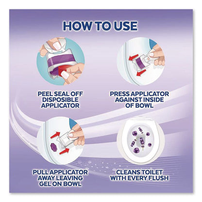 Click Gel Automatic Toilet Bowl Cleaner, Lavender and Cotton Blossom, 6/Box, 4 Boxes/Carton