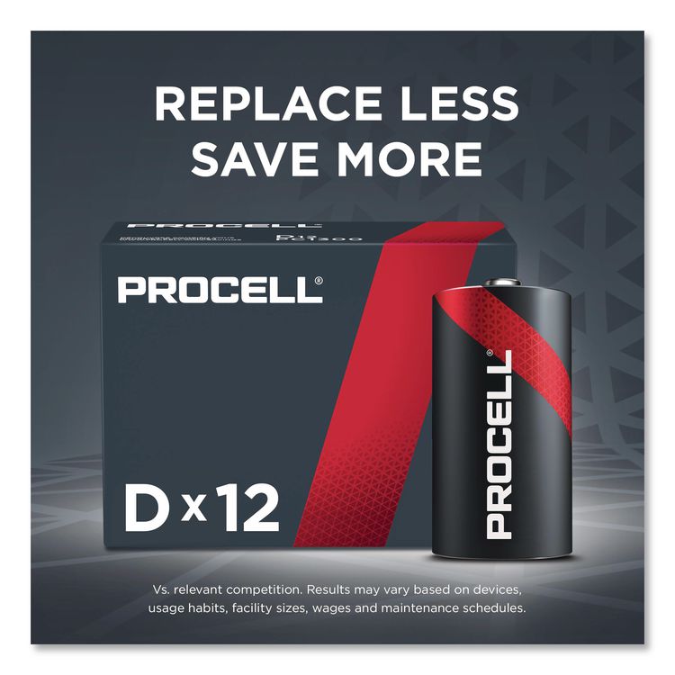 Professional Alkaline D Batteries, 12/Box