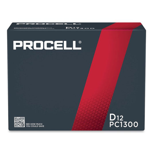 Professional Alkaline D Batteries, 12/Box