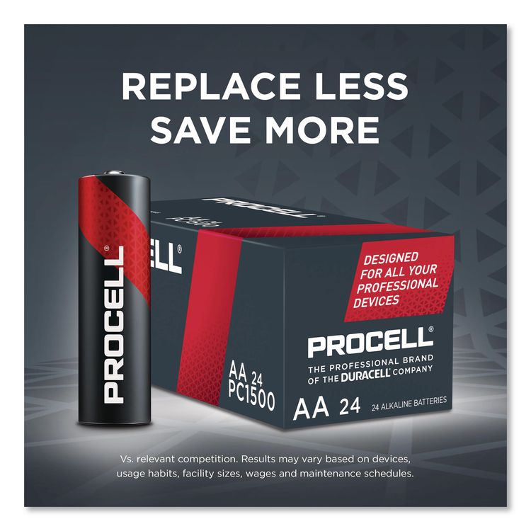Professional Alkaline AA Batteries, 24/Box