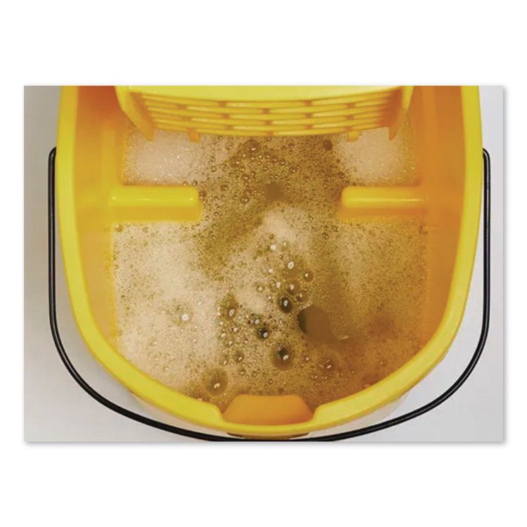 WaveBrake Institution Bucket and Wringer Combos, Down-Press, 35 qt, Yellow