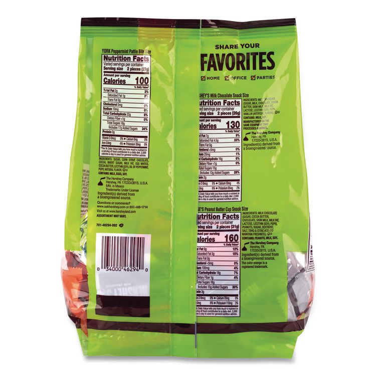 Candy Snack Size Party Pack, 25 oz Bag, 58 Individually Wrapped Pieces