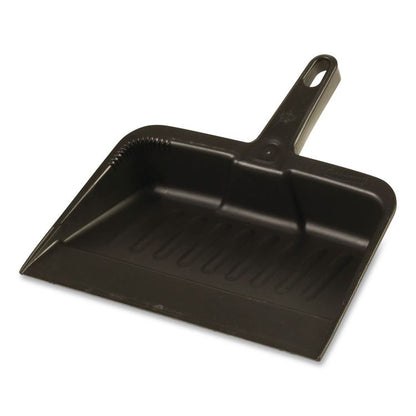 Heavy-Duty Dustpan, 8.25 x 12.25 , Polypropylene, Charcoal