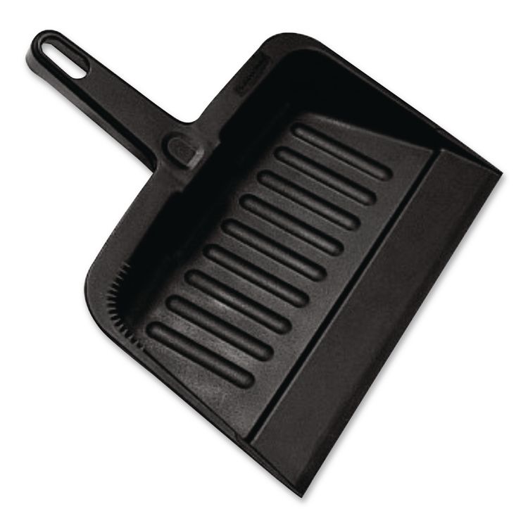 Heavy-Duty Dustpan, 8.25 x 12.25 , Polypropylene, Charcoal