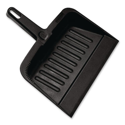 Heavy-Duty Dustpan, 8.25 x 12.25 , Polypropylene, Charcoal