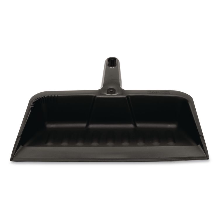 Heavy-Duty Dustpan, 8.25 x 12.25 , Polypropylene, Charcoal