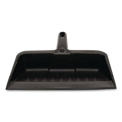 Heavy-Duty Dustpan, 8.25 x 12.25 , Polypropylene, Charcoal
