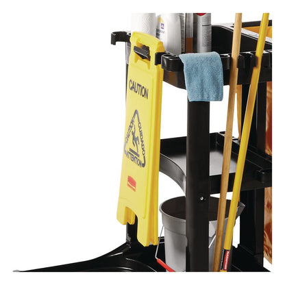 Multilingual "Caution" Floor Sign, 11 x 12 x 25, Yellow
