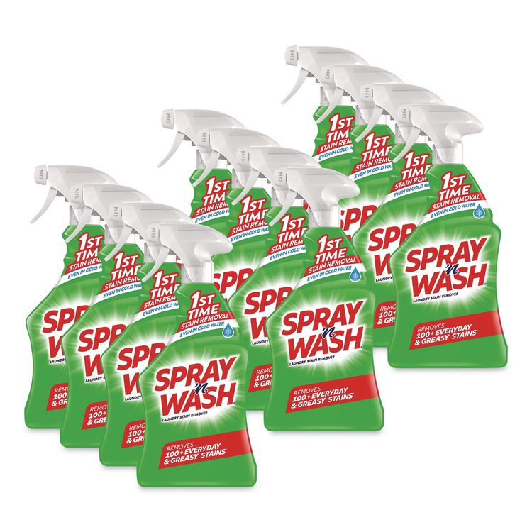 Stain Remover, Unscented, 22 oz Spray Bottle, 12/Carton